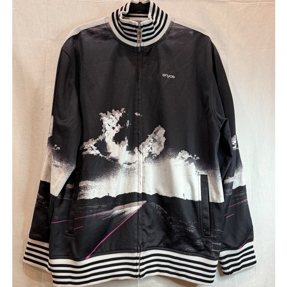 Vintage 90s Enyce Track Jacket Mens XL Scenic Graphic Art Y2K Streetwear